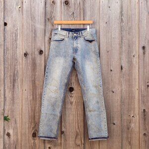 RVCA Daggers Jeans, Size 30x32 Slim Fit, Dark Vintage (DKV) Denim